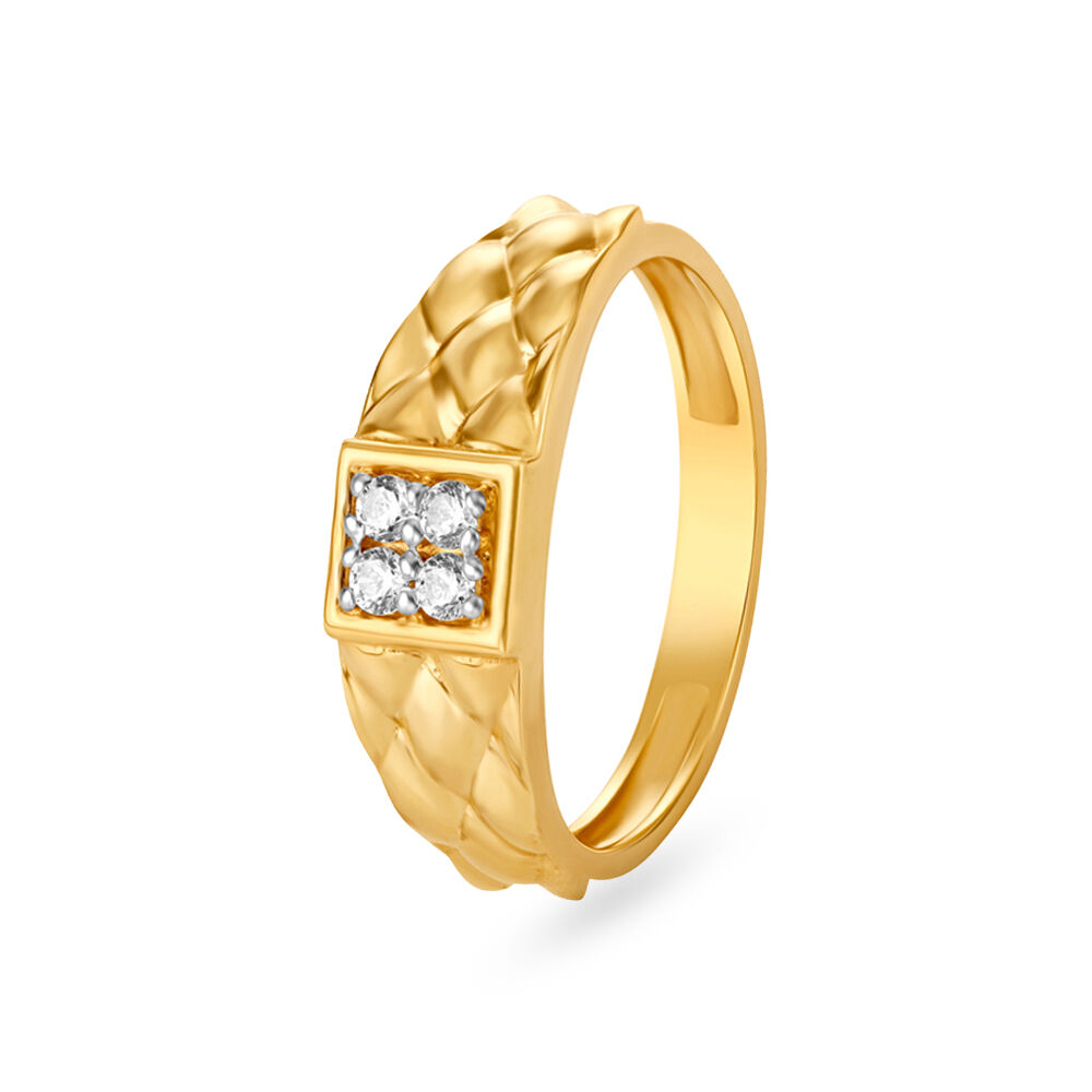 Buy TANISHQ Aaron Gold and Diamond Ring for Men 19.50 mm Online - Best  Price TANISHQ Aaron Gold and Diamond Ring for Men 19.50 mm - Justdial Shop  Online.